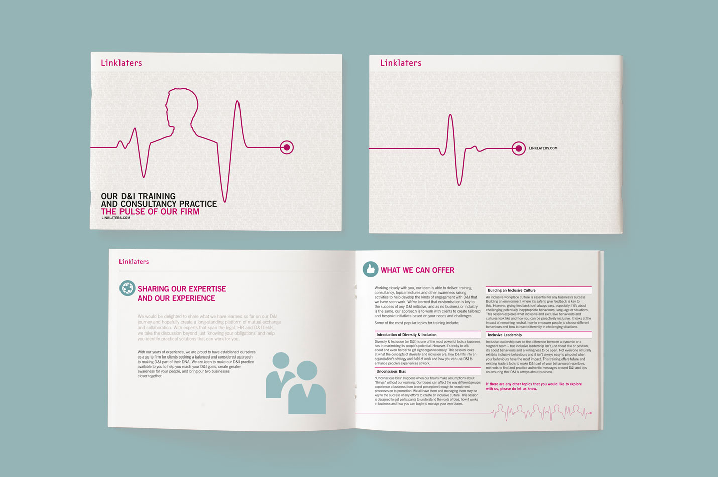 Linklaters interior brochure designed by Jackdaw London Agency