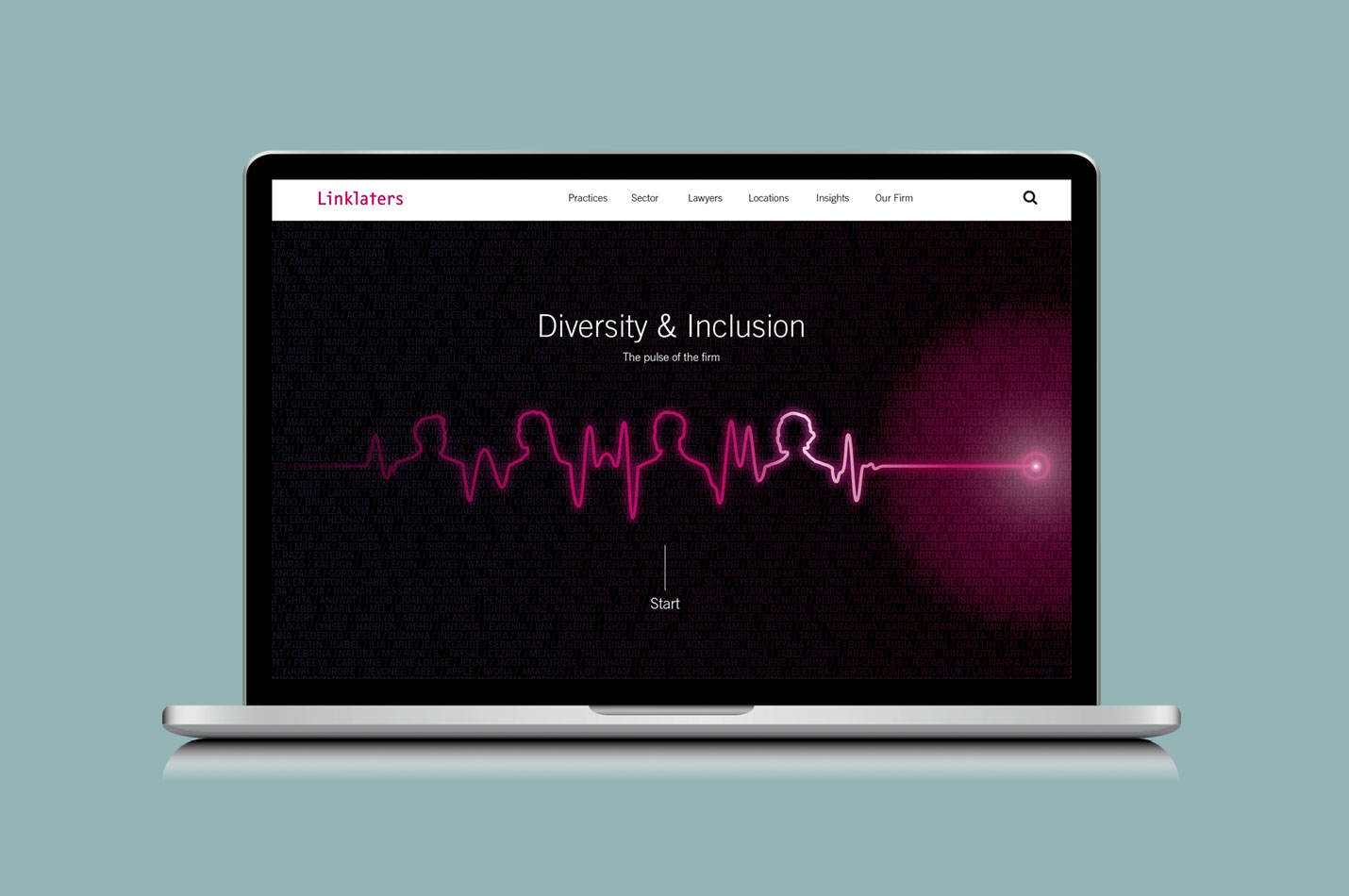 Linklaters digital animation designed by Jackdaw London Agency